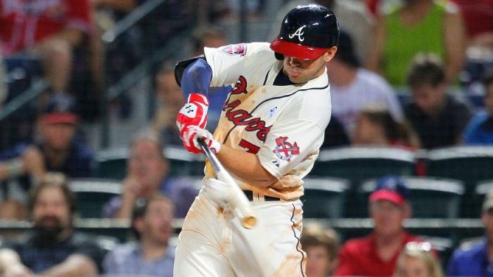 The Braves Tommy La Stella (.343 BA, .410 OBP in 19 games) has warranted a spot in the top third of Atlanta's lineup) 